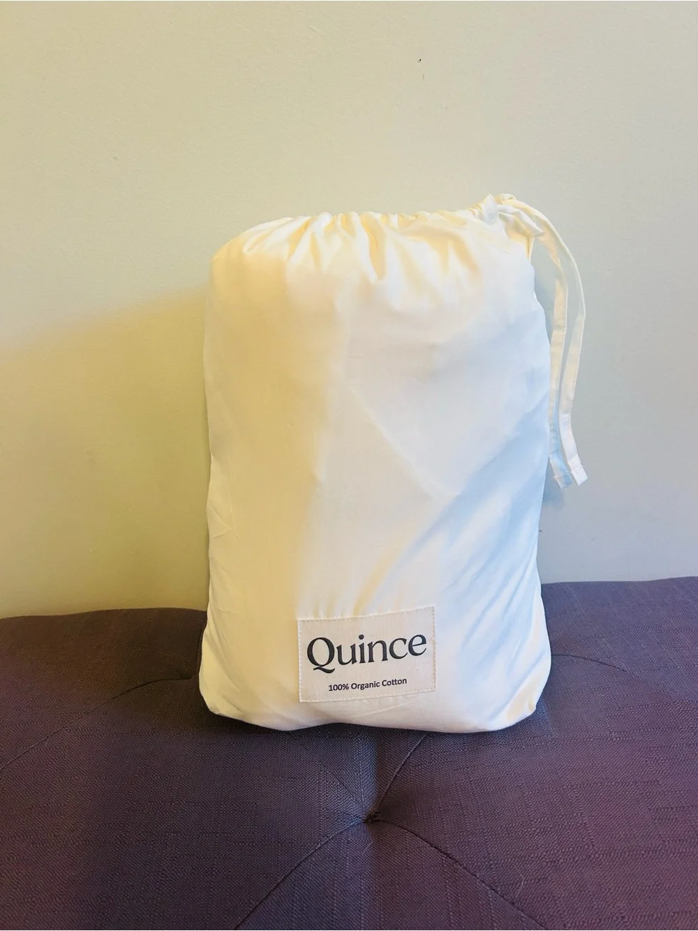 NWT Quince Luxury Organic Crisp Percale Ivory Duvet Cover!